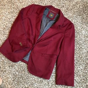 The Limited Burgundy Blazer